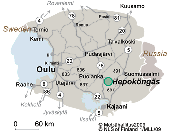 Hepoköngäs Nature Reserve Directions and Maps 