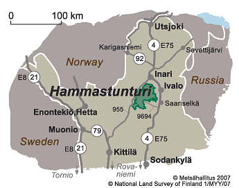 Hammastunturi Wilderness Area Directions and Maps 