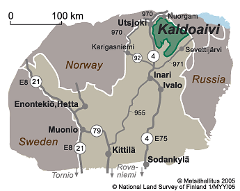 Kaldoaivi Wilderness Area Directions and Maps 