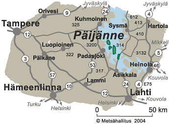 Directions to Päijänne National Park 