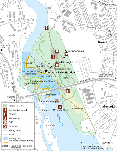 Maps of Langinkoski Nature Reserve 