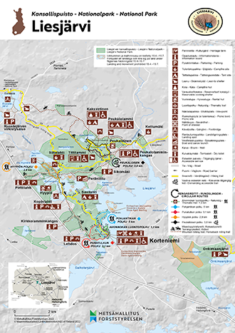 Maps of Liesjärvi National Park 