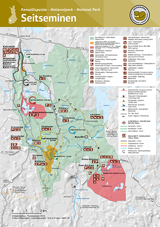 seitseminen kartta pdf Seitseminen National Park Directions And Maps Nationalparks Fi seitseminen kartta pdf