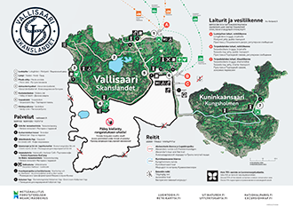 Maps and directions of Vallisaari 